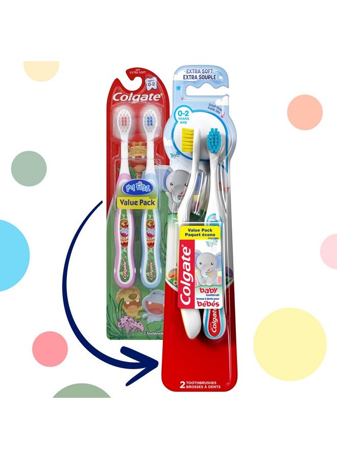 كولجيت فرشاة أسنان كولجيت كيدز ماي فيرست للأطفال والرضع، فرشاة أسنان فائقة النعومة لتدريب الرضع، للأعمار من 0 إلى 2 سنة، عدد 2 - Image 2