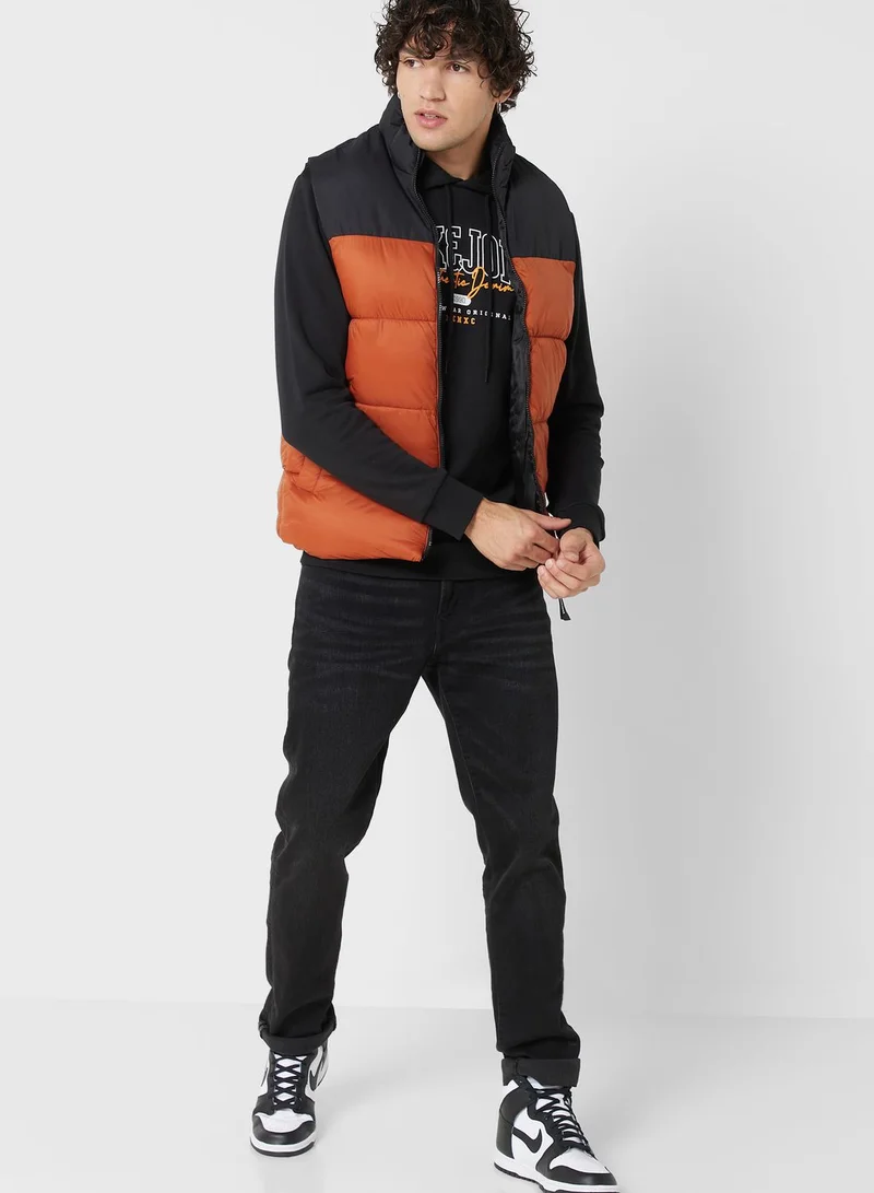 JACK & JONES Zip Through Puffer Gilet