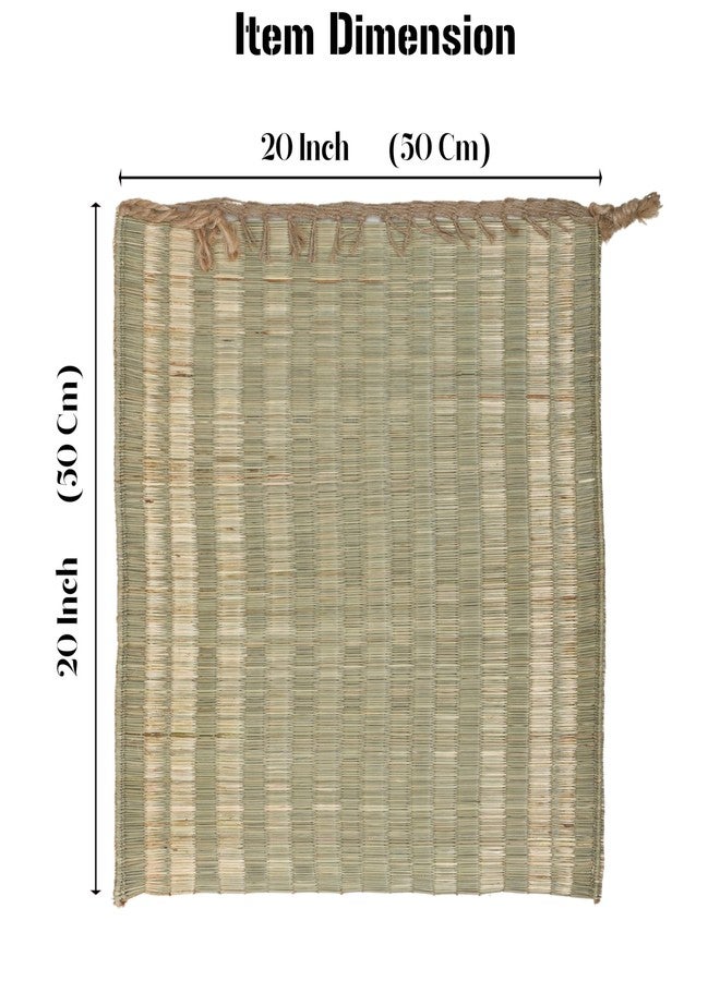 ORRIC Handmade Grass Kusha Aasan 20X 20 INCH (Count-1) - Image 3