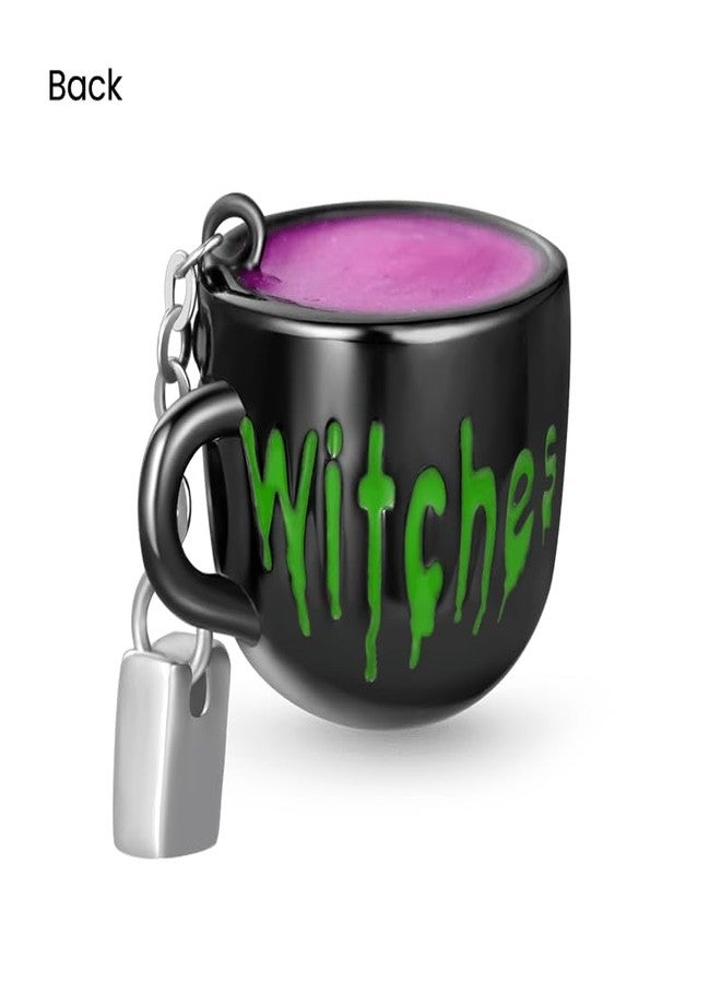 GNOCE Halloween Witch Tea Cup Charms for Bracelet 925 Sterling Silver Bead Charms for Bracelet/Necklace Jewelry Gift For Women Mother's Day - Image 2
