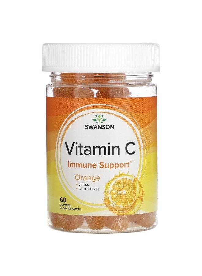 Swanson, Vitamin C, Orange, 60 Gummies - Image 1