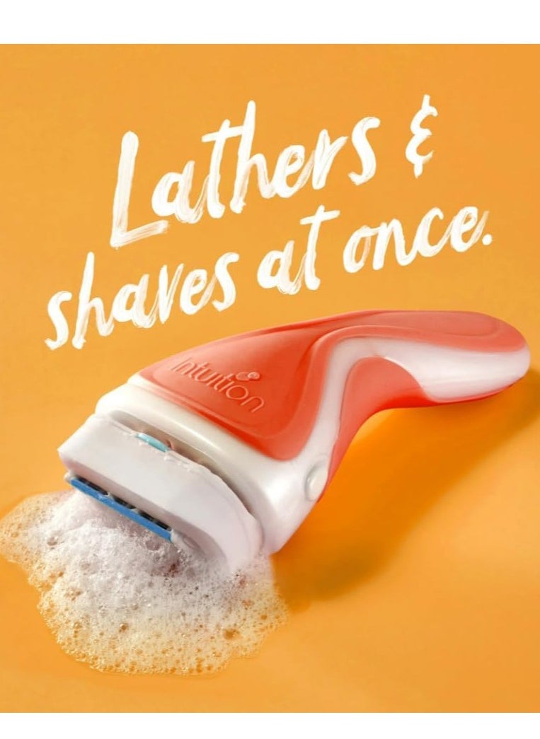 Intuition Schick Intuition - Lather & Shave In One Stop - Honey Limoncello, Fresh Citrus Scent - Women's Razor Blade Refills - 6 Cartridges  - Image 3