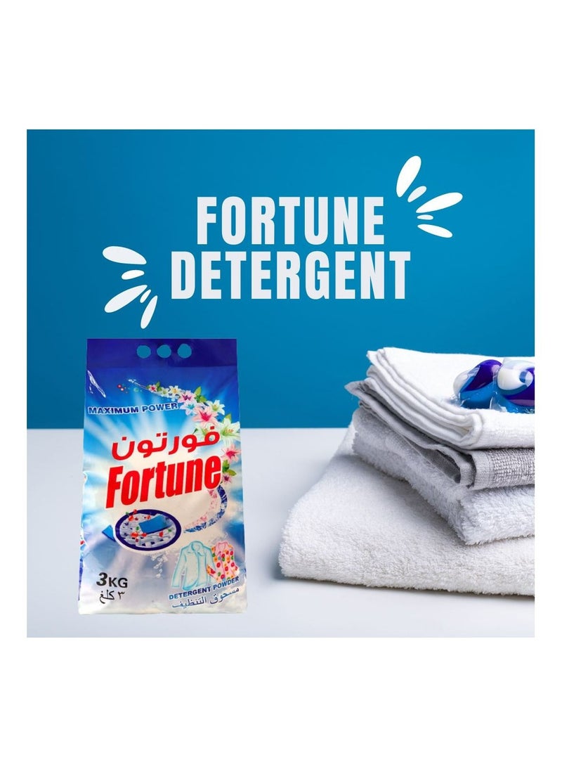 فورتون مسحوق غسيل فورتشن 3 كجم برائحة منعشة للغسيل الأوتوماتيكي 3 كجم × 2 - Image 4