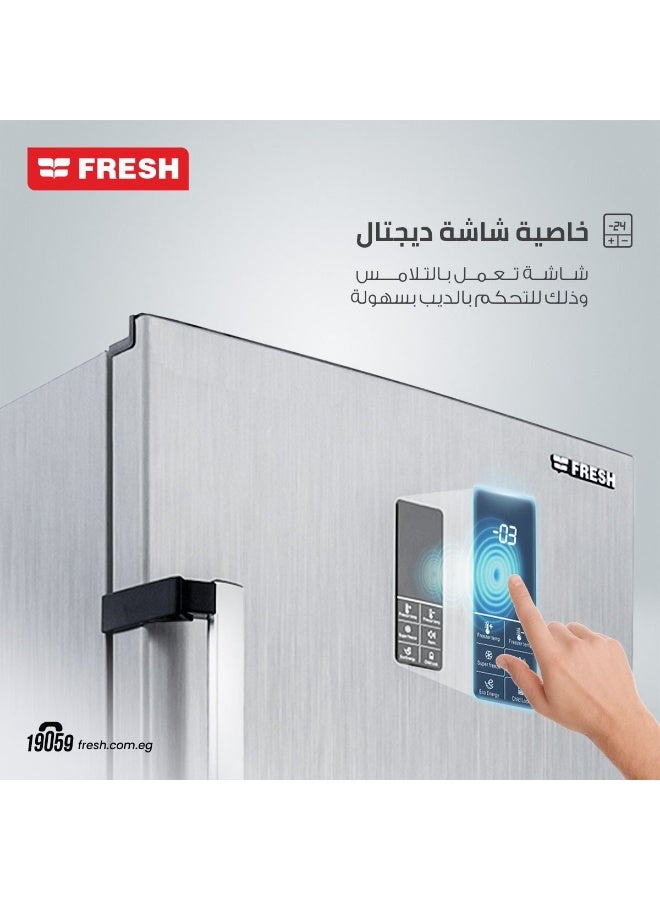 فريش ديب فريزر رأسي فريش 6 أدراج بدون مقبض- تحكم باللمس أستانلس ستيل /FNU-MRT 270T - Image 2