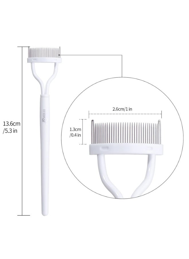 MSQ Eyelash Comb MSQ Eyelash Separator Mascara Applicator Eyelash Definer With Comb Cover Arc Designed Cosmetic Brushes Tool White (1PCS)  - Image 2