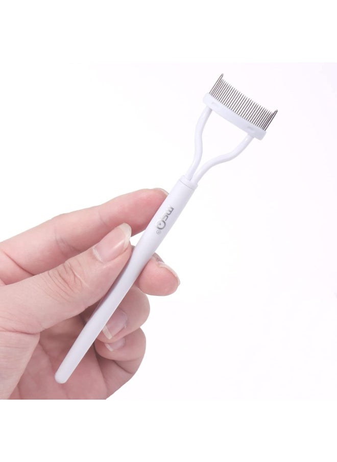 MSQ Eyelash Comb MSQ Eyelash Separator Mascara Applicator Eyelash Definer With Comb Cover Arc Designed Cosmetic Brushes Tool White (1PCS)  - Image 5