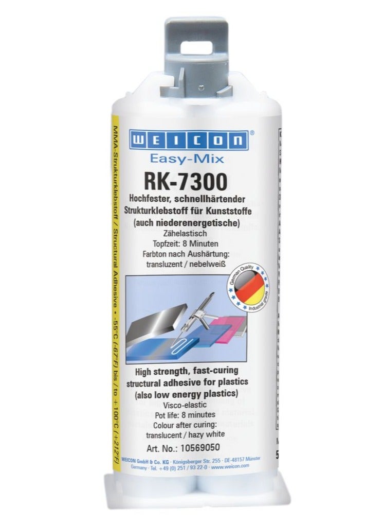 WEICON Easy-Mix RK-7300 | 50 g | Structural Acrylic Adhesive | For plastics and EPDM - Image 1