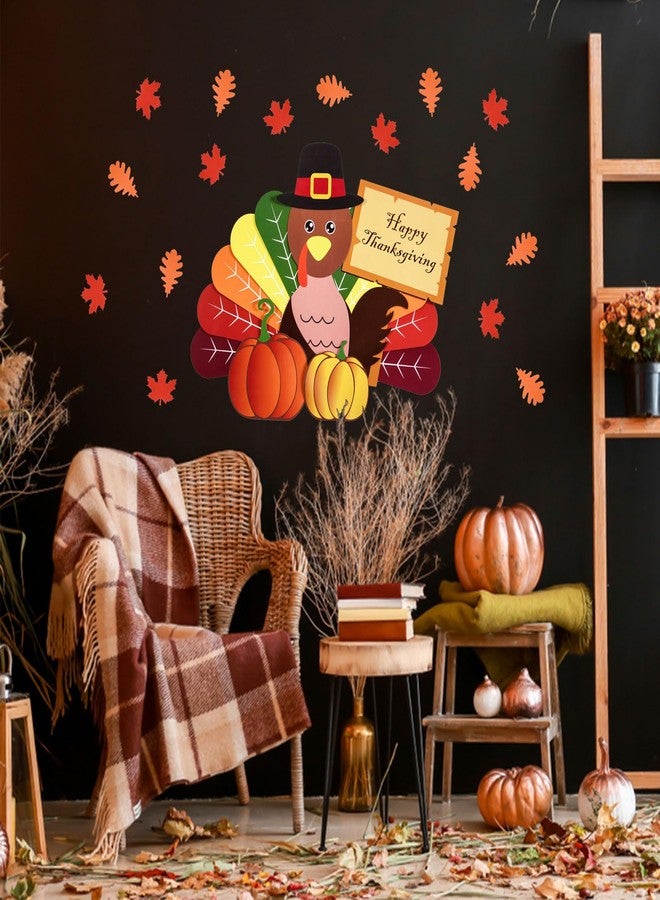 FOBSME 33 Pieces Turkey Bulletin Board Decoration Set DIY Thanksgiving Turkey Crafts Kits Paper Thanksgiving Crafts Cutouts for Fall Autumn Harvest Party Decoration School Activities(31.6 Inch Tall) - Image 5