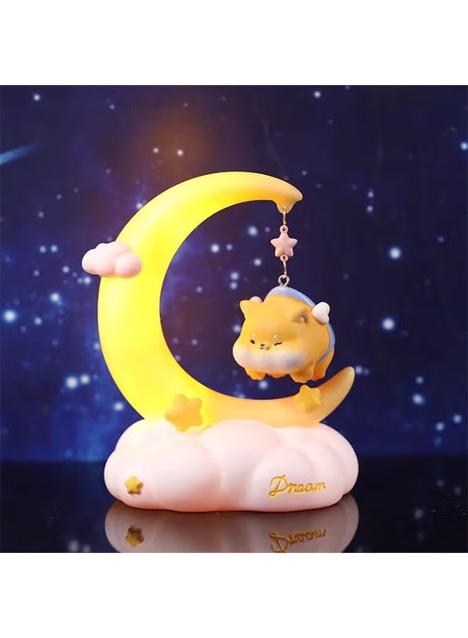 Baby Night Light Touch Control LED Lamp, Resin Bedside Light Baby Nursery Lamp Desk Decor LightBed Lamp for Breastfeeding and Sleep Aid Best Gift for Kids and Friends Rechargeable Dim Light - Image 4