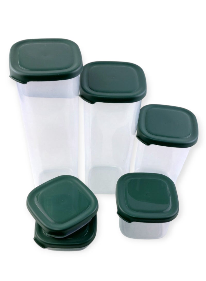 فولي لايف علب حفظ الطعام - 6 قطع - أخضر - Image 2