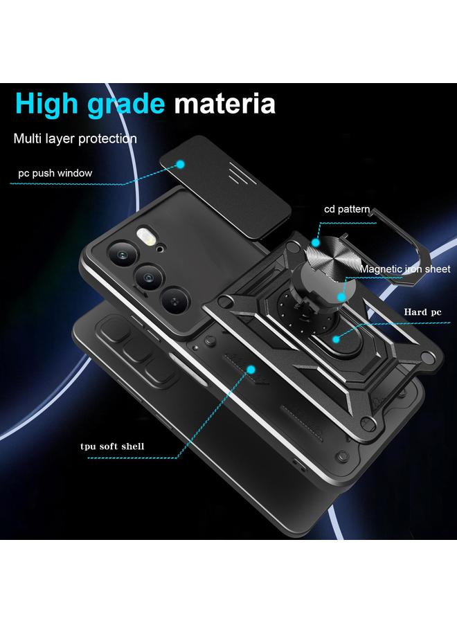 اس-توب جراب لهاتف Realme C75 4G / 14x 5G Global بتصميم غطاء كاميرا منزلقة من مادة TPU الهجينة لهاتف الكمبيوتر الشخصي - Image 3