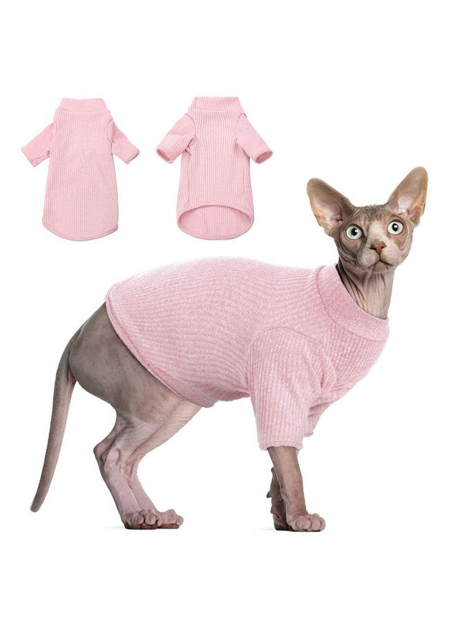DENTRUN DENTRUN Sphynx Hairless Cats Shirt Pullover Kitten T-Shirts, Breathable Cat Wear Turtleneck Sweater Adorable Cat's Clothes Vest Pajamas Jumpsuit - Image 1
