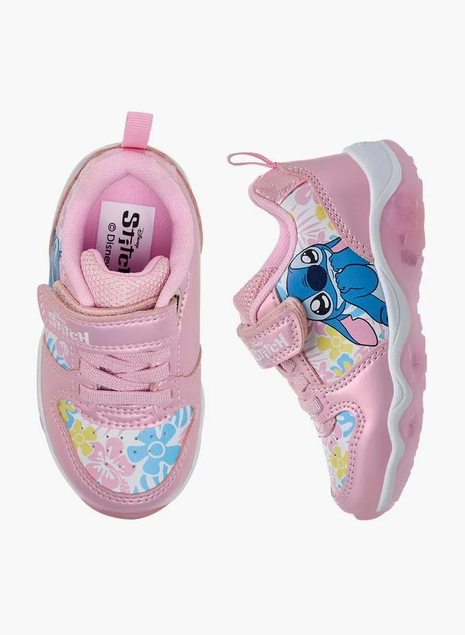 Disney Girls Stitch Light-Up School Sneakers