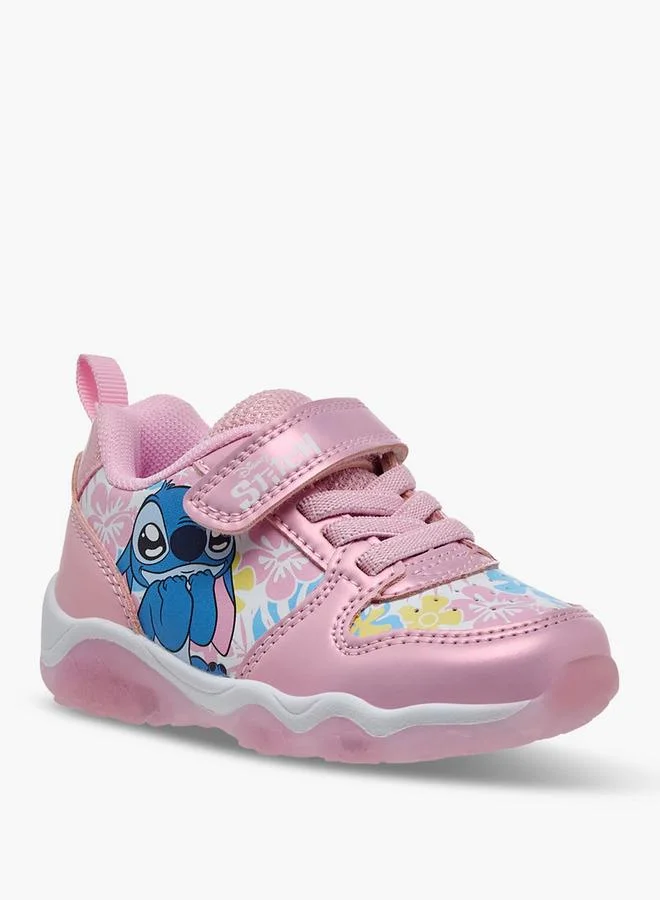 Disney Girls Stitch Light-Up School Sneakers