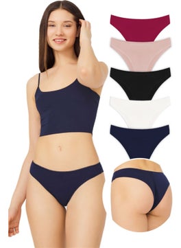COTTONHILL Basic Cotton Women's Brazilian Panties 5 Pack  - Image 1