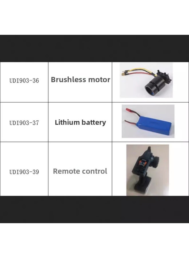 Youdi UDI903/UDI005 Remote Control Speedboat Hull Cover Electric Motor Steering Gear Receiver Battery Accessories-Color:Cable Assembly Kit  - Image 4