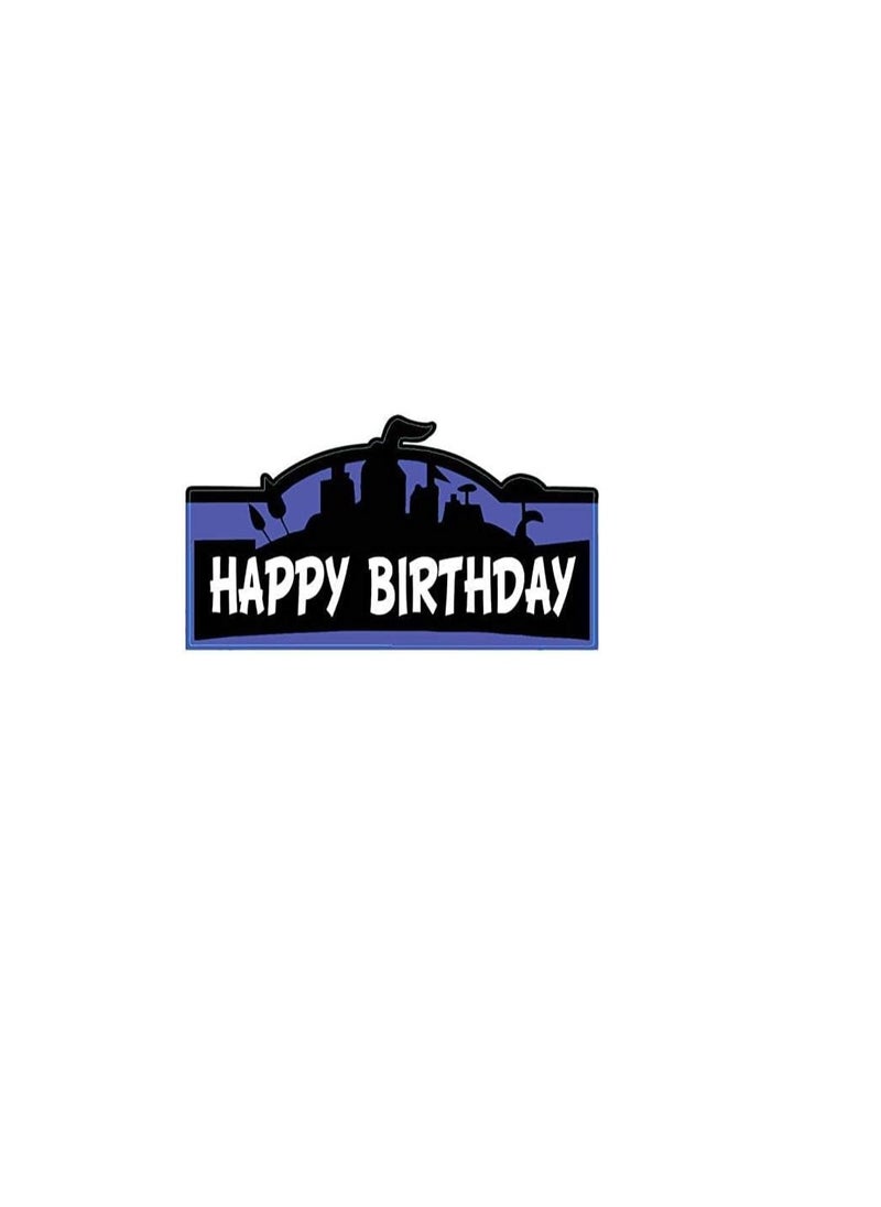 Excefore - Video Game Happy Birthday Cake Topper - 7 inch Birthday Cake Topper and Video Game Party Supplies - Image 1
