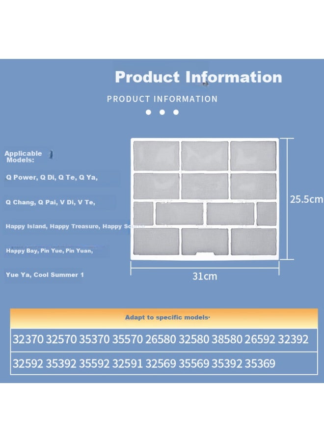 PURPAVWINNER Purpai Suitable For Gree Air Conditioner Air Filter, 2 Pieces, For Indoor Unit 1.5pq, Lixin Yue Xingfu Series Air Conditioner Universal Dust Filter, Dust-proof Filter, 31x25.5cm - Image 1