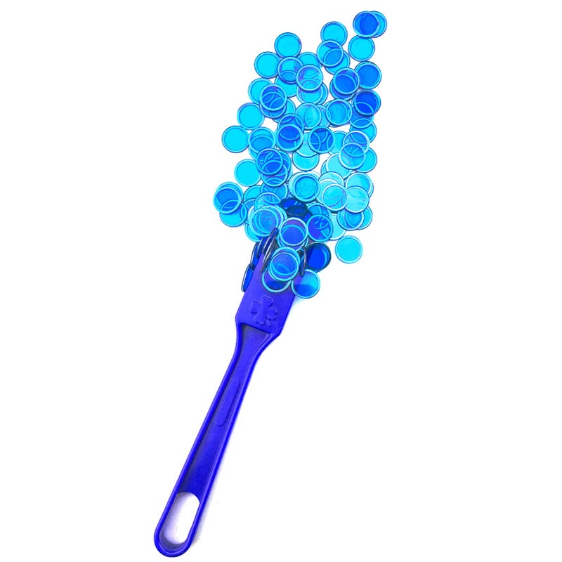 Dacefloy Magnetic Wands and Bingo Chips Set Magnet Wand wtih 100pcs Metal Ringed Discs for Kids School Science STEM Kit Math Learning AccessoriesBlue - Image 3