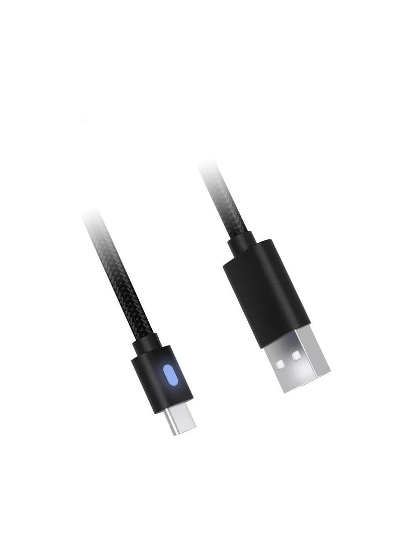 TY-0803B 3M Type-C USB Cord Indicator Light Data Transmission Line For Sony PS5 Gamepad Charging Cable