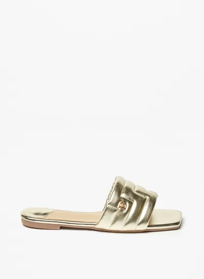 Flora Bella By Shoexpress Womens Quilted Slip-On Slide Sandals