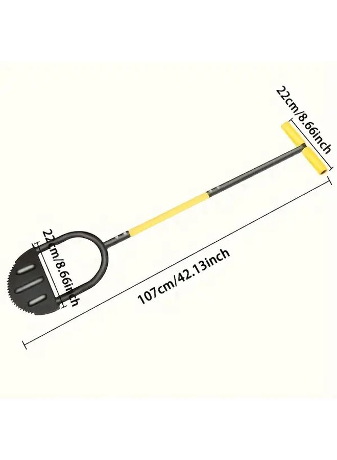 Manual Lawn Edging Shovel Serrated Blade Heavy Duty Metal Ergonomic Handle Z13 - Image 3