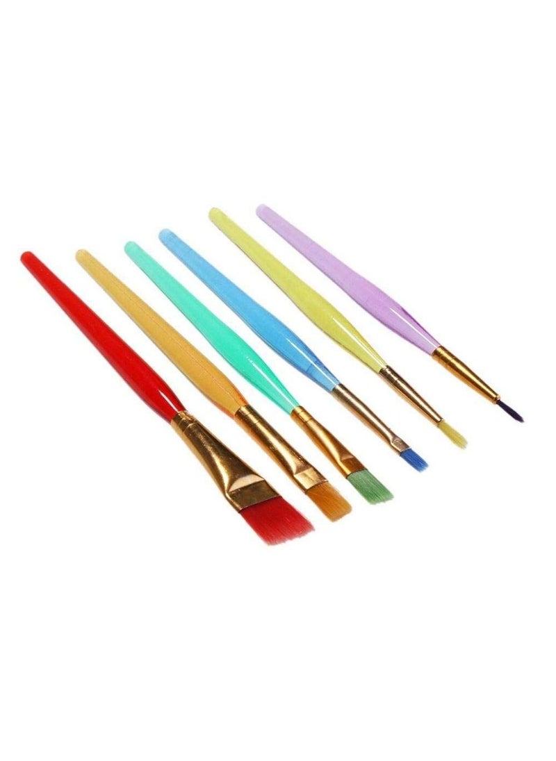 CP Global Pvt Ltd CP Global Shop Fondant Cake Brush Set 6 Brushes Decorating Painting Tool Icing Set for Dusting Pastry Cooking Sugar Craft Tool  - Image 1