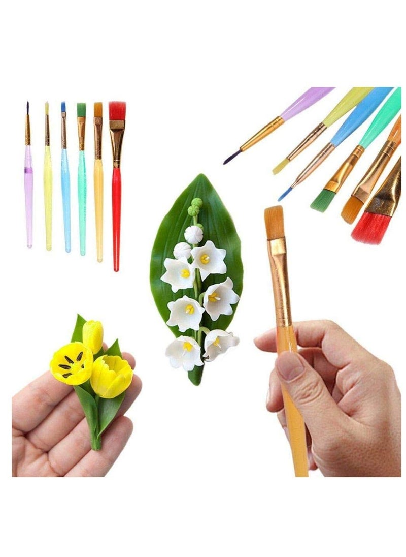 CP Global Pvt Ltd CP Global Shop Fondant Cake Brush Set 6 Brushes Decorating Painting Tool Icing Set for Dusting Pastry Cooking Sugar Craft Tool  - Image 3