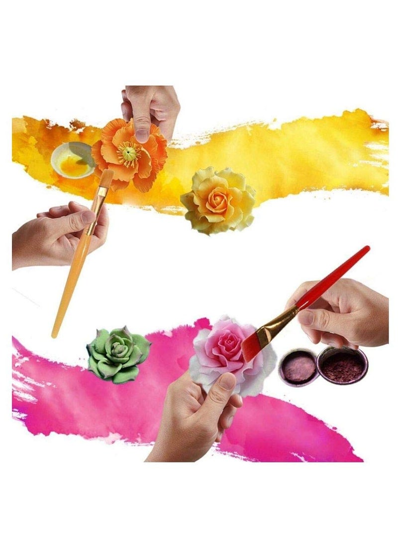 CP Global Pvt Ltd CP Global Shop Fondant Cake Brush Set 6 Brushes Decorating Painting Tool Icing Set for Dusting Pastry Cooking Sugar Craft Tool  - Image 4