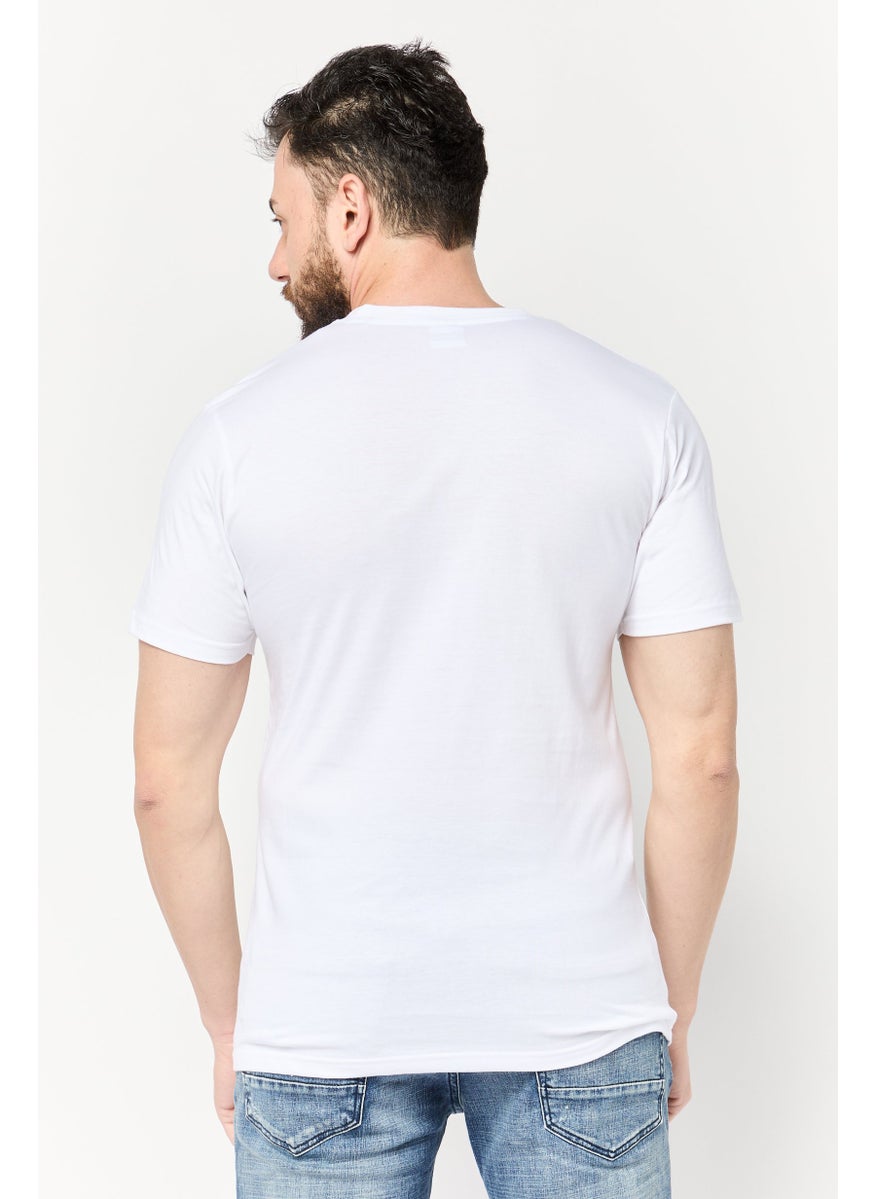 DC Men Superman Crew Neck Short Sleeve Printed T-Shirts, White  - Image 4