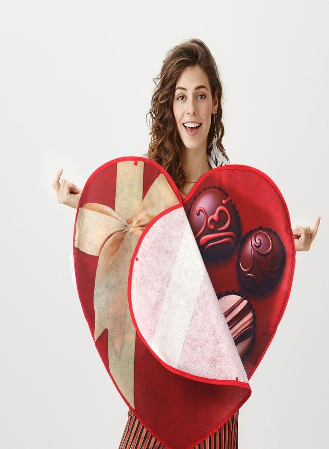 Twistover Box of Chocolates Heart Costume Valentine's Day Costume Chocolate Candy Box Outfit Adult Heart Outfit for Halloween Anniversary Birthday Christmas Party Supplies Favors for Women Men - Image 5
