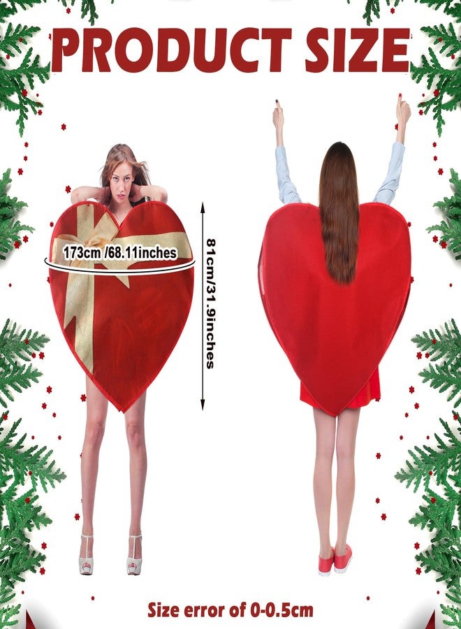 Twistover Box of Chocolates Heart Costume Valentine's Day Costume Chocolate Candy Box Outfit Adult Heart Outfit for Halloween Anniversary Birthday Christmas Party Supplies Favors for Women Men - Image 2