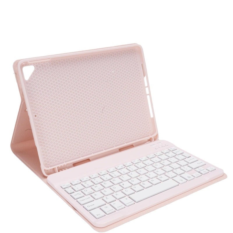 iPad Keyboard Case 9.7 Inch Pink Premium PU TPU Material - Magnetic Removable Design Backlit Tablet Keyboard Case for Home Office Studying Working - Image 2
