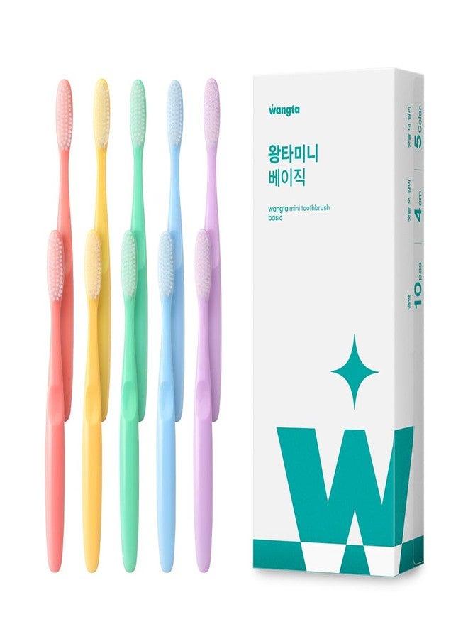 WANGTA Mini Basic – Large Toothbrush – 1.4 inch (3.5 cm Head | 3,200 Bristles for Deep Cleaning & Gum Care | Made in Korea Premium Oral Care (10 Pack - Image 1