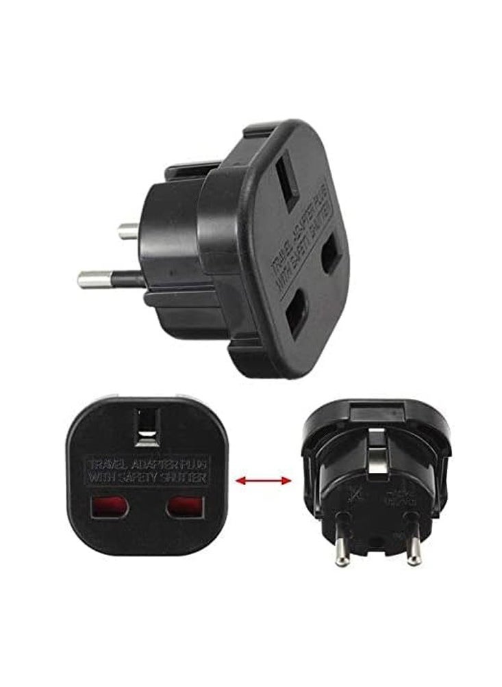 Generic - UK to EU AC Travel Plug Adapter Plug Converter Travel Plug for Most of Europe 10A/16A 240V - Image 1