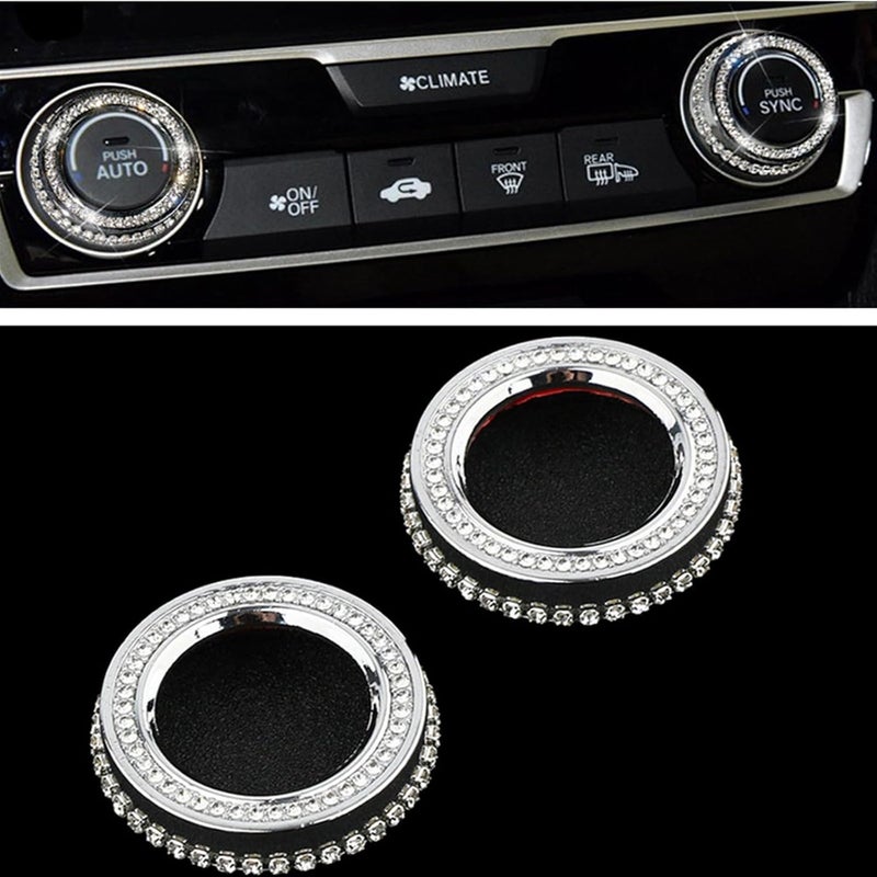 QASULER Car AC Control Knob Cover Trim - Image 2