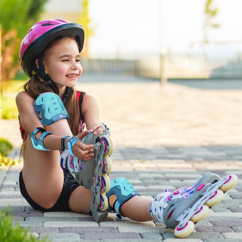 BOSONER Kids/Youth Knee Pad Elbow Pads Guards Protective Gear Set for Roller Skates Cycling BMX Bike Skateboard Inline Skatings Scooter Riding Sports - Image 3