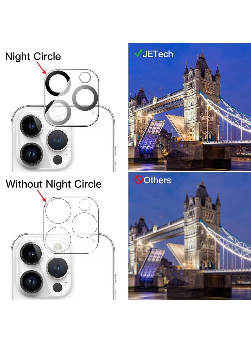 جي تيك واقي شاشة بتغطية كاملة من JETech لهاتف iPhone 14 Pro مقاس 6.1 بوصة مع واقي عدسة الكاميرا، طبقة من الزجاج المقسى عالي الدقة، 2 عبوة لكل قطعة - Image 5