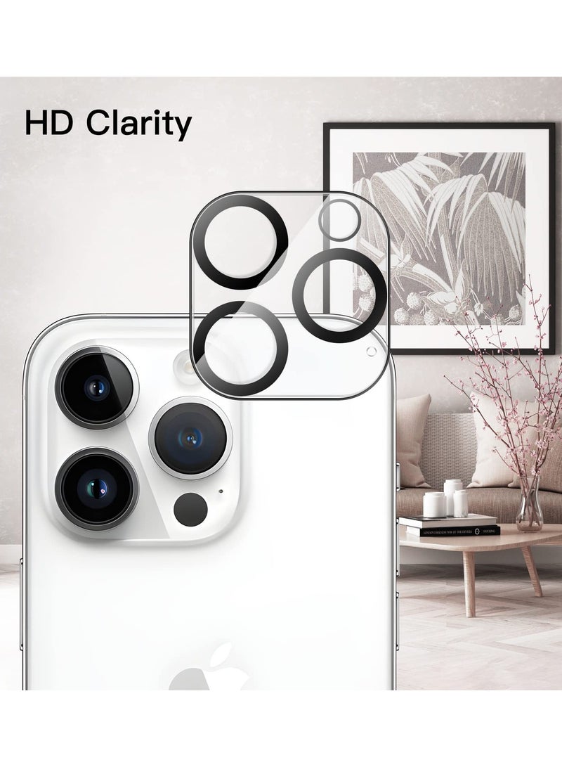 جي تيك واقي شاشة بتغطية كاملة من JETech لهاتف iPhone 14 Pro مقاس 6.1 بوصة مع واقي عدسة الكاميرا، طبقة من الزجاج المقسى عالي الدقة، 2 عبوة لكل قطعة - Image 4