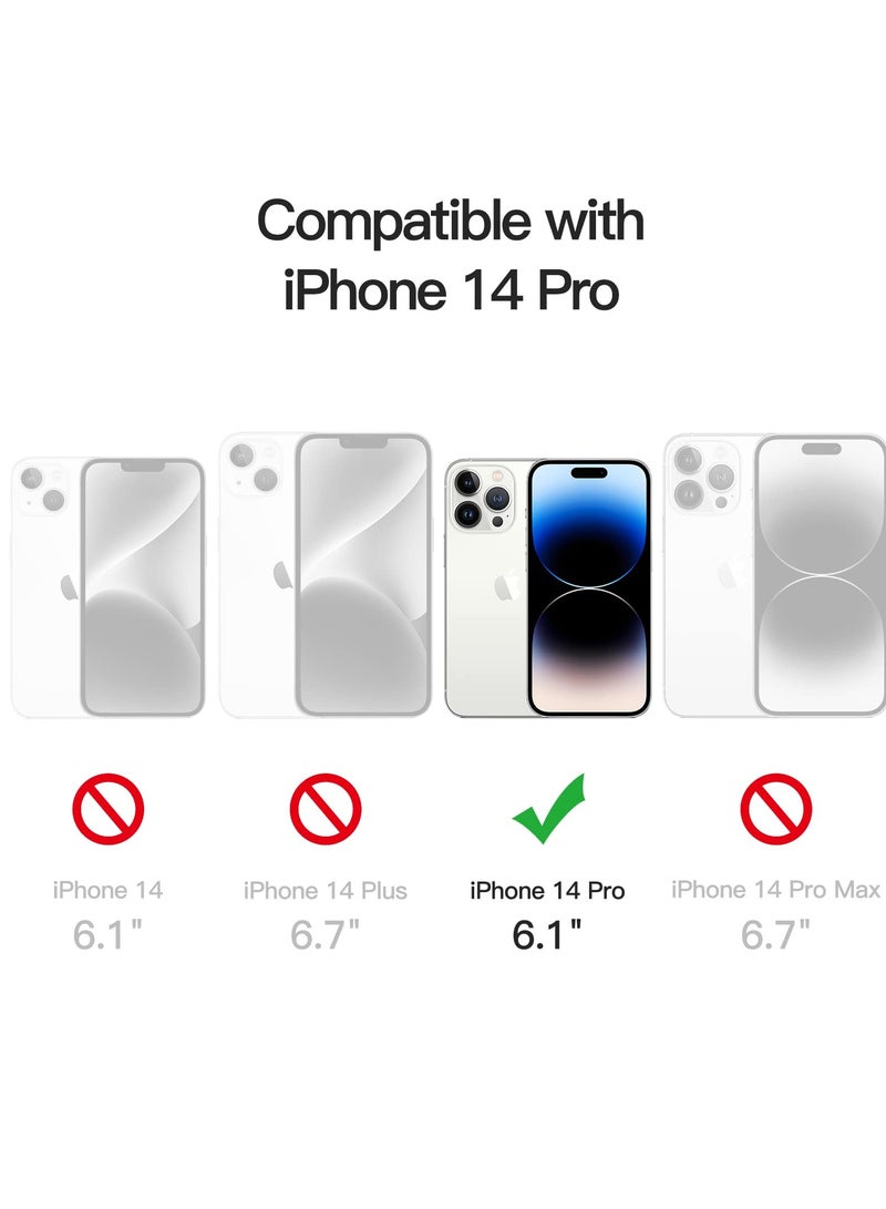 جي تيك واقي شاشة بتغطية كاملة من JETech لهاتف iPhone 14 Pro مقاس 6.1 بوصة مع واقي عدسة الكاميرا، طبقة من الزجاج المقسى عالي الدقة، 2 عبوة لكل قطعة - Image 2