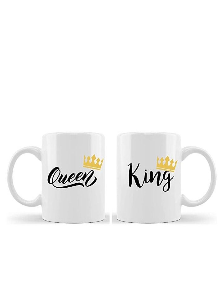 PRINTSHOP4ME - Happy Anniversary Couple Mug Gifts | Best Anniversary MUG | Wedding Anniversary Mug | Anniversary Couple Mug| COFFEE MUG - Set of 2 Pcs (Design 1) - Image 1