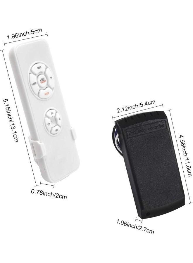 Qiachip  Universal Ceiling Fan And Lights Wireless Remote Control Kit 3-In-1 Ceiling Fan Light 4 Timing And 4 Speed Wireless Remote Control And Receiver Kits For Ceiling Fan Lamp - Image 4