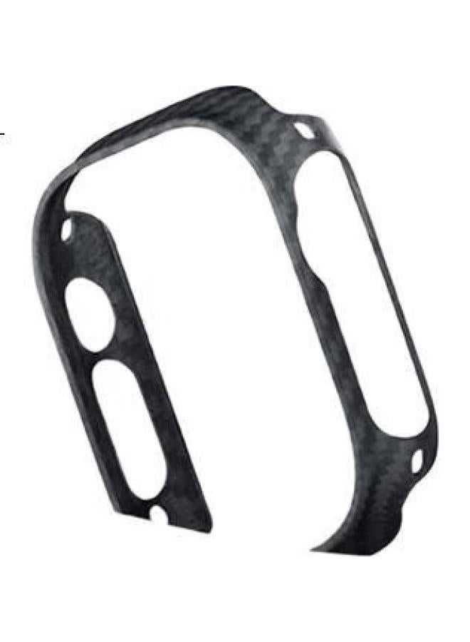 PITAKA Air Case, Apple Watch Protective Case, Apple Watch Ultra 600D Aramid Kevlar Watch Case, Black And Gray Fine Diagonal Pattern - Image 3