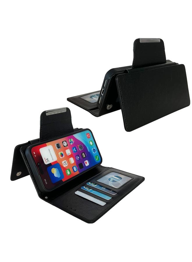 Zaboon Case For iPhone 13 Pro Multifunctional 7-Cards Wallet Leather Phone Case - Image 4