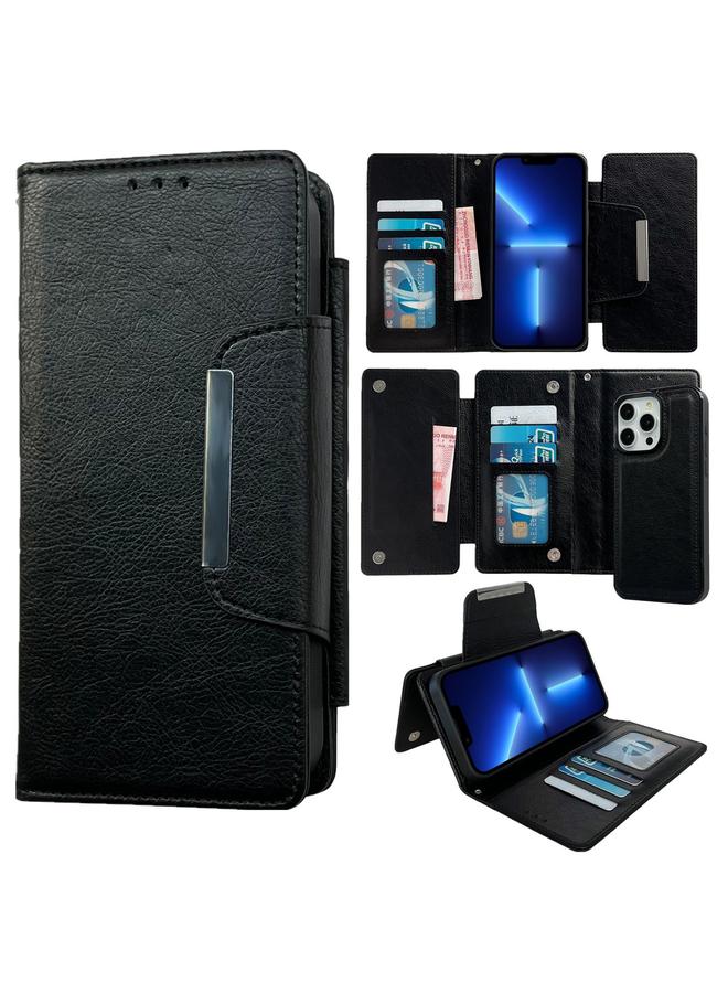 Zaboon Case For iPhone 13 Pro Multifunctional 7-Cards Wallet Leather Phone Case - Image 1
