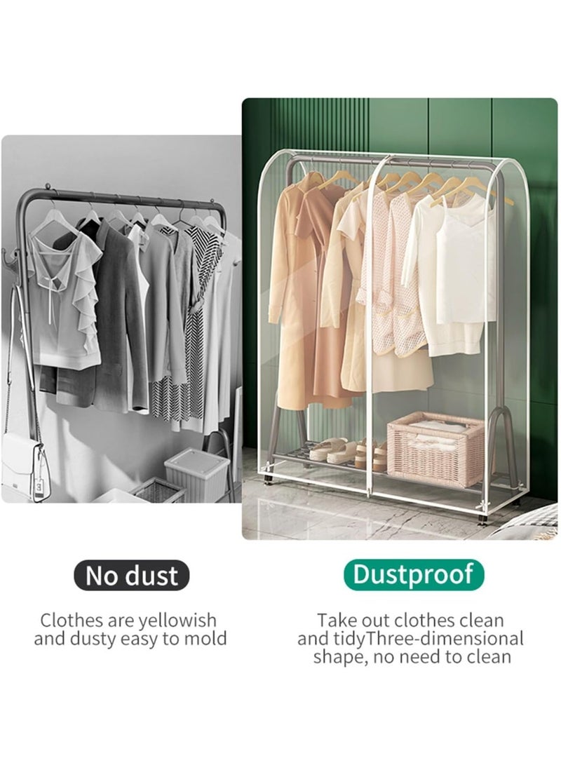 Relex Extra Large Clear Hanging Garment Bags for Closet Storage Breathable Dust Cover Garment Rack Cover Wardrobe Clothes Protector for Coats, Suits, Dresses - Image 5