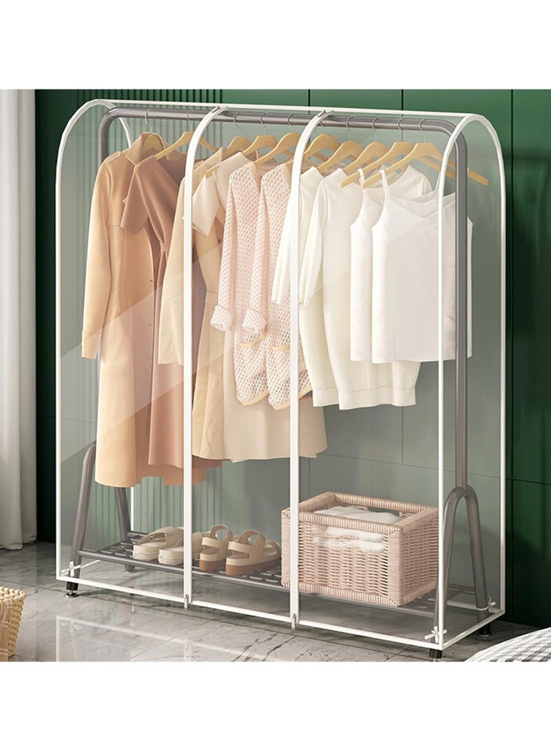 Relex Extra Large Clear Hanging Garment Bags for Closet Storage Breathable Dust Cover Garment Rack Cover Wardrobe Clothes Protector for Coats, Suits, Dresses - Image 1