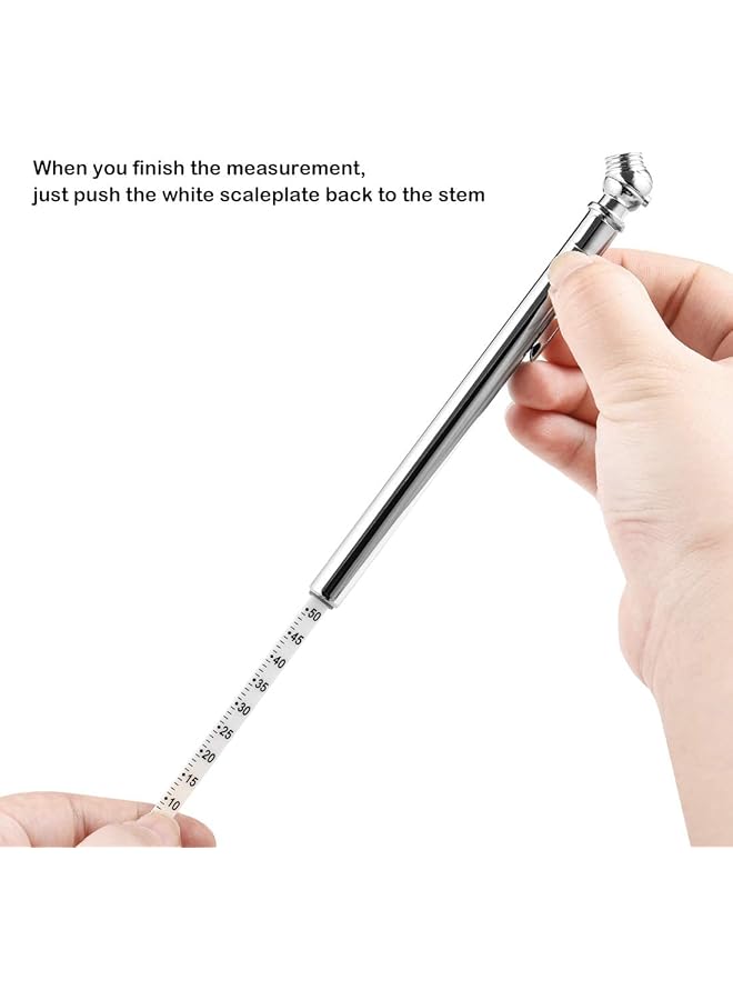 KASTWAVE Delfino 50 Psi Pencil Tire Pressure Gauges 2 Pack, Integrated Deflator Valve, Chuck, And Abs Indicator Bar - Image 5