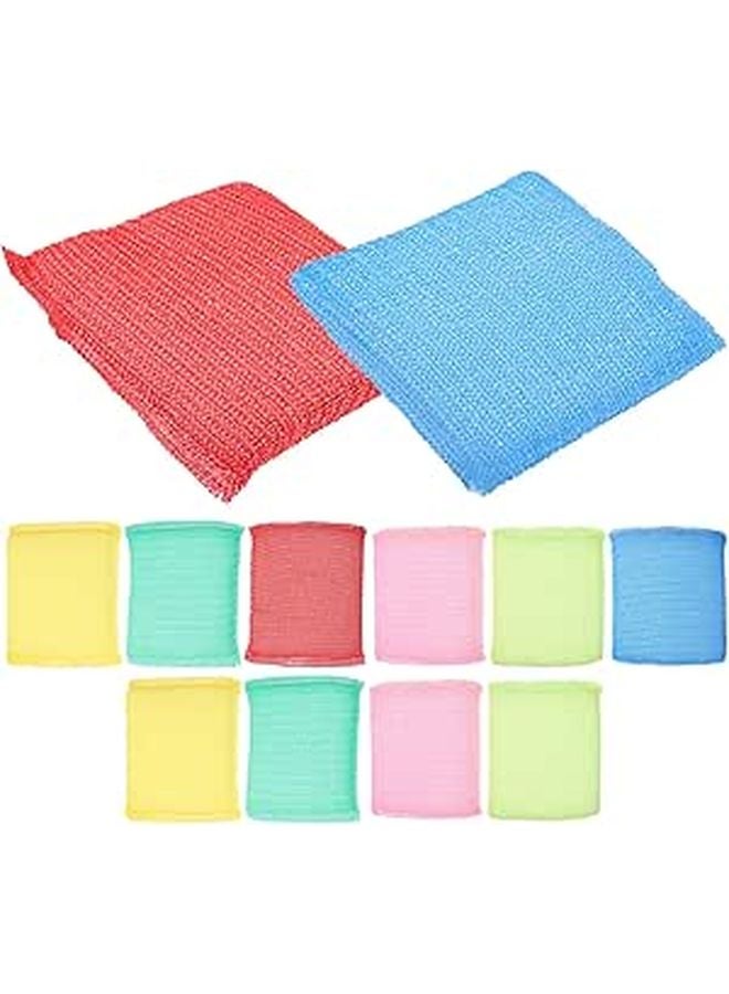 Non Scratch Kitchen Sponges 12 Pack Ultra Fine Fiber Scrubber Random 4 Colors - Image 1