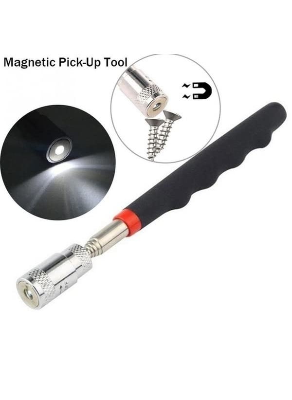Generic uptodateproducts LED Portable Pickup Tool Nut Bolt Screw Stainless Steel Telescopic Magnet with BuiltIn LED Working Light 5V Magnet PickUp Tool  - Image 2